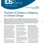 Role of children in adapting to climate change